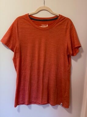 Smartwool Merino Sport 150 Wool T-Shirt Size XL Orange Outdoor Base layer hiking